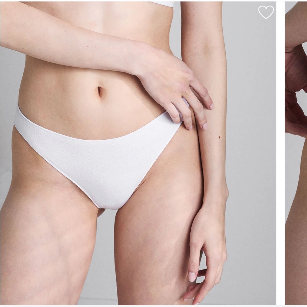 3/$42 LUNYA BNWT Seamless Modal Bikini in Sincere White Size L